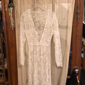 Lace long sleeved dress